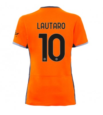 Inter Milan Lautaro Martinez #10 Replika Tredjetrøje Dame 2023-24 Kortærmet